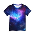 thumbnail image 4 of T-Shirt à Imprimé d'Étoiles pour Garçons et Filles, T-Shirt Graphique à Manches Courtes pour Enfants, Hauts d'Été, Chandails Décontractés à Col Rond pour Enfants, 4 of 5