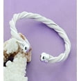thumbnail image 3 of K-KED 925 Sterling Silver Delicate Jewelry Noble Twist Cuff Bracelet Women Wedding Engagement, 3 of 4