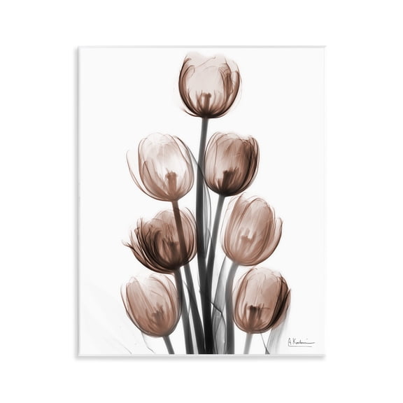 Stupell Industries Delightful Mocha Tulips Floral Painting Unframed Art Print Wall Art, 11 x 14
