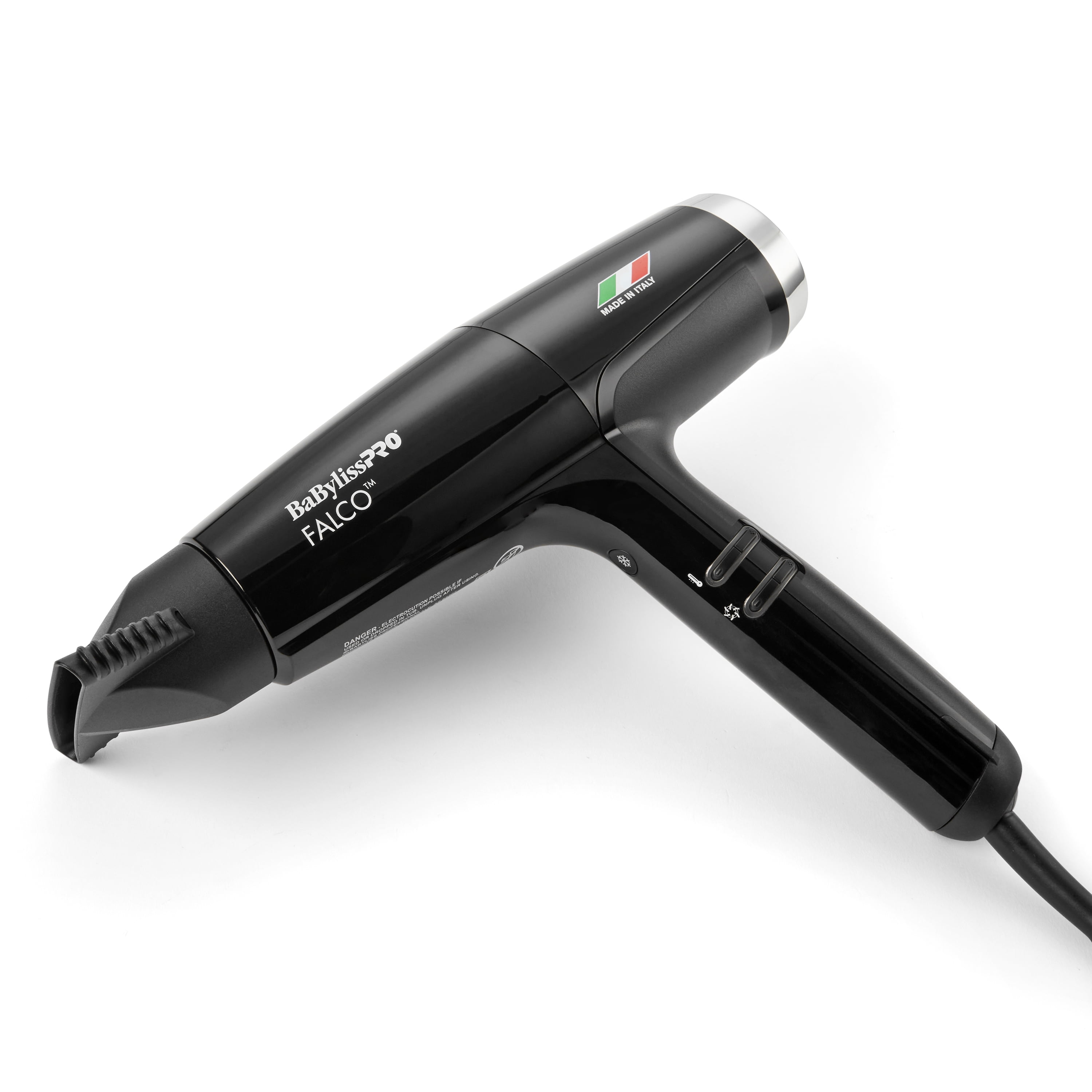 BabylissPRO Nano Titanium Professional Italian High-Speed Falco Dryer (Black)
