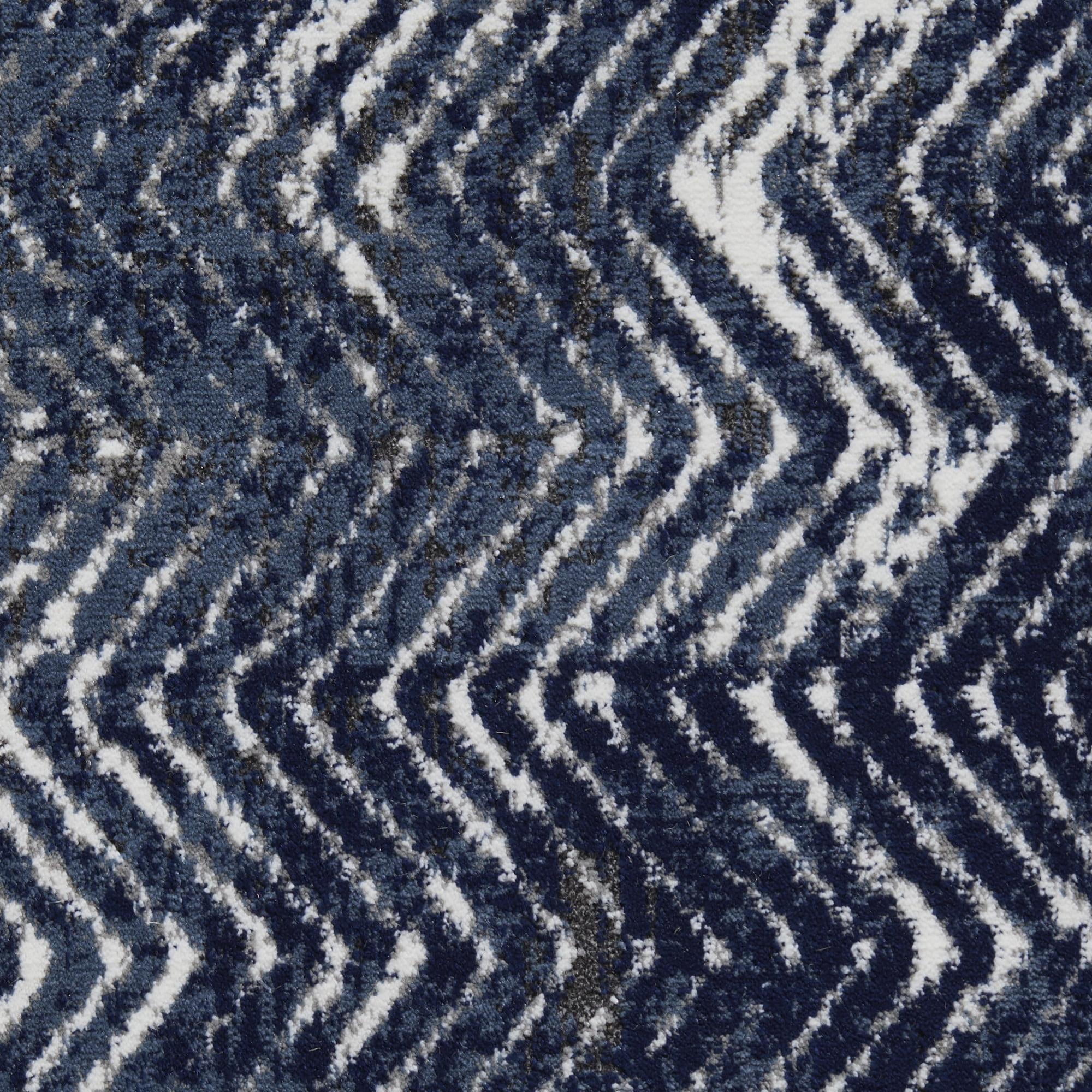 Loomaknoti Aysal Armelar 9' x 12' Blue Chevron Indoor polypropylene Area Rug