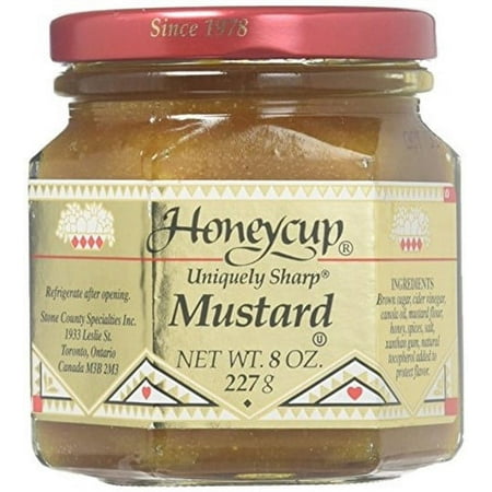 Honeycup Uniquely Sharp Mustard, 8 oz, (Pack of 6)
