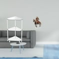 thumbnail image 2 of Mesa esquinera moderna de acrílico con estante de 3 niveles y adorno de caballero, centro de mesa para cocina, baño, sala de estar, decoración de, 2 of 8
