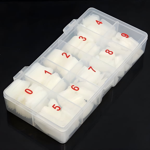 RAGUPEL 2026 New 500Pcs Clear White Natural French False Acrylic Tips Gel Diy on Nails Coffin Designer Nail Stuff Gel Nail Tips Full Cover Extra Long on Acrylic Nails Coffin Short Ballerina Covers