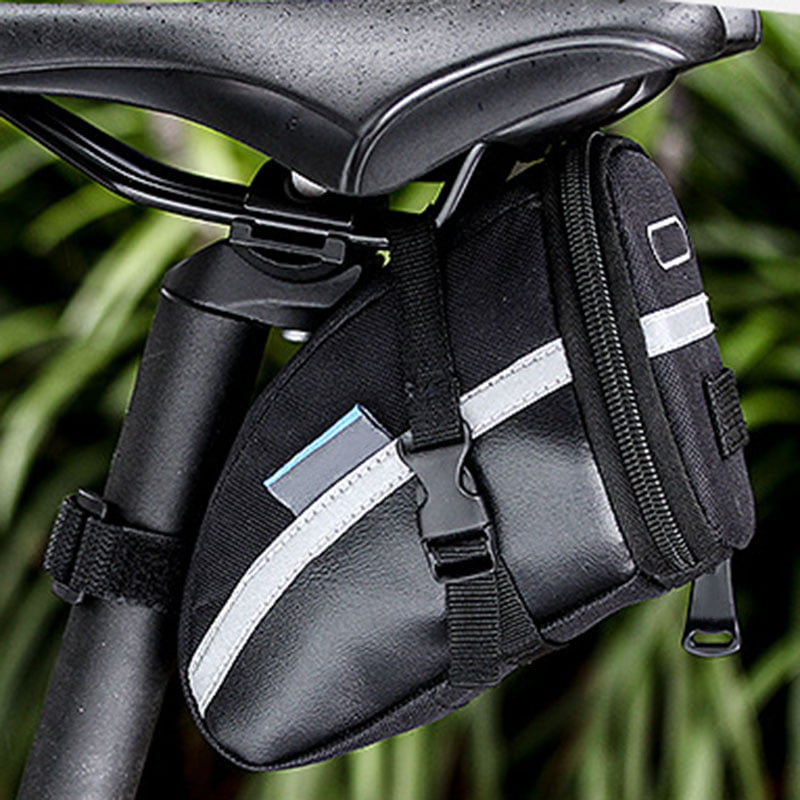 Waterproof Moutain Bike Storage Saddle Bag Bicycle Seat Pouch with Tail Light 