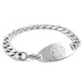 thumbnail image 1 of MedicEngraved Bracelet à Maillons Gourmette 9 mm en Acier Inoxydable 316L Chirurgical avec Étiquette Médicale Embossée - Gravure Médicale Incluse, 1 of 1