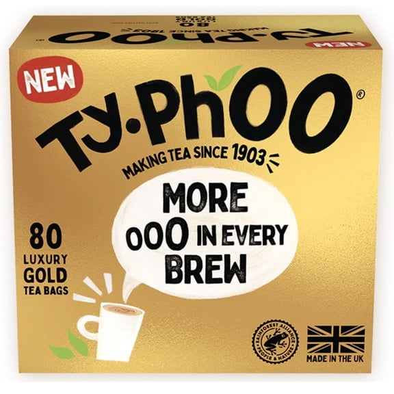 Typhoo Gold (More In Every Brew) 80 Luxury Tea Bags (Pack of 4)
