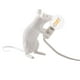 thumbnail image 3 of Lámpara de mesa Lámpara de escritorio de ratón Lámpara de mesa lateral de animal de resina Bombilla de luz E12, Blanco, Enchufe de EE. UU., Ratón sentado Methold HA003391-11B, 3 of 7