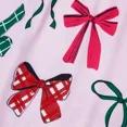 thumbnail image 2 of PatPat Women Pajamas Pants Christmas Red and Green Bow Print Pj Pants Comfy Casual Lounge Bottom with Pockets, Pink, 2 of 9