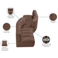 thumbnail image 2 of Meridian Furniture Arc Brown Vegan Leather Modular Sectional, 2 of 11