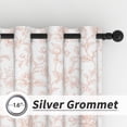 thumbnail image 6 of Lfeey Watercolor Floral Blackout Curtains，Room Darkening Thermal Insulated Window Drapes, Pink, 42 x 63 Inch, Set of 2, 6 of 7