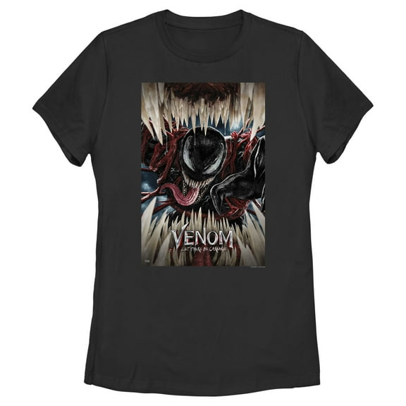 Women's Marvel Venom: Let There be Carnage Razor Teeth Graphic Tee Black Small