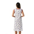 thumbnail image 3 of Just Love Womens Nightgown Sleep Dress 6700-10246-WHT-1X (Purple - Floral Dot, Small), 3 of 3