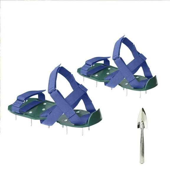 Lawn Aerator Shoes - Heavy Duty Spiked Sandals with 3mm Metal Spikes for Soil Aeration - Pre-Assembled One Size Fits All for Yard, Garden & Patio Grass Care
