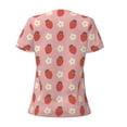 thumbnail image 6 of Fuzoiu Strawberry Print Women's V-Neck T-Shirt,Women's Short Sleeve Top, Comfortable for Work, Leisure, and Sports, 6 of 7