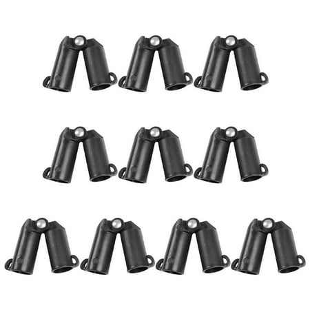 

10pcs Joint Sheathed Steel Pipe Strut Fittings Gardening Fastening Tools Black