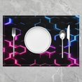 thumbnail image 3 of Honeycomb Placemats Set of 4, Hexagonal Table Place Mats,Geometrical Blue Purple Beehive Placemat for Kitchen Dining Table Decoration Geometric Simplistic Indoor Outdoor 18"x12", 3 of 4