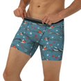 thumbnail image 3 of Cauagu Bullfinches Branches And Balls Print Men's Boxer Briefs, Funny & Cute Underwear Elastic Waistband Briefs Ideal Gift for Men,1-Pack, 3 of 7