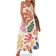 thumbnail image 1 of Vestido sin mangas con follaje inspirado en la tropical Matisse, vestidos de fiesta elegantes para mujer , vestidos de noche de lujo para mujer, 1 of 7