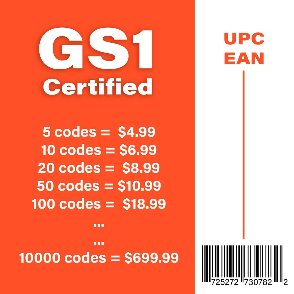 UPC Code Amazon UPC Codes Barcodes EAN UPC Codes GS1 Certified