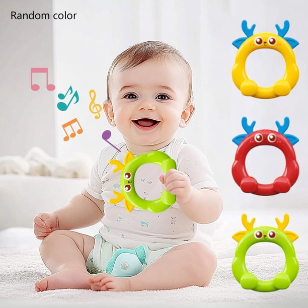 Juguetes de piscina, juguetes para bebés, juguetes para niños pequeños, sonajero para recién nacidos, artículos para bebés de 0 a 12 meses para calmar a los bebés e ideal como regalo completo, timbre