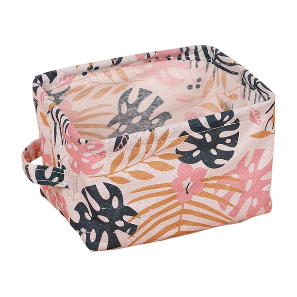 Xihbxyly Caja de Almacenamiento de Lino y Algodón, Diseño Portátil con Asas, Impermeable, Organizador Multiusos para Cosméticos, Papelería, Manualidades, Hogar U Oficina, Tamaño 20 X 16 X 13 Cm.