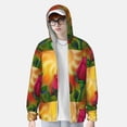 thumbnail image 2 of Kdxio Rose Psychedelic Print Women Men Sun Protection UPF 50+ Jackets Zip Up Long Sleeve Hoodie Hiking Lightweight with Pockets, 2 of 7