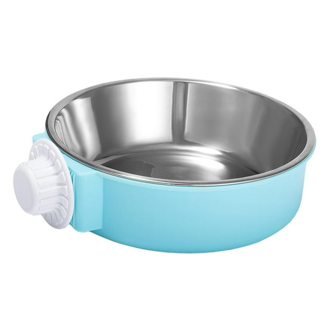 Tazón para perros, tazón para alimentación de mascotas, tazón para comida colgante, tazón para gatos, alimentador de comida para cachorros, jaula para Azul Salvador Cuenco de alimentación colgante