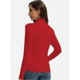 thumbnail image 2 of Women's Turtleneck Long Sleeve Shirts Slim Fitted Lightweight Base Layer Casual Tops, 2 of 6