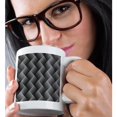 thumbnail image 2 of 3drose, Geometrical Rounded Diagonal Square Pattern Background Design, 11oz Mug, 2 of 6