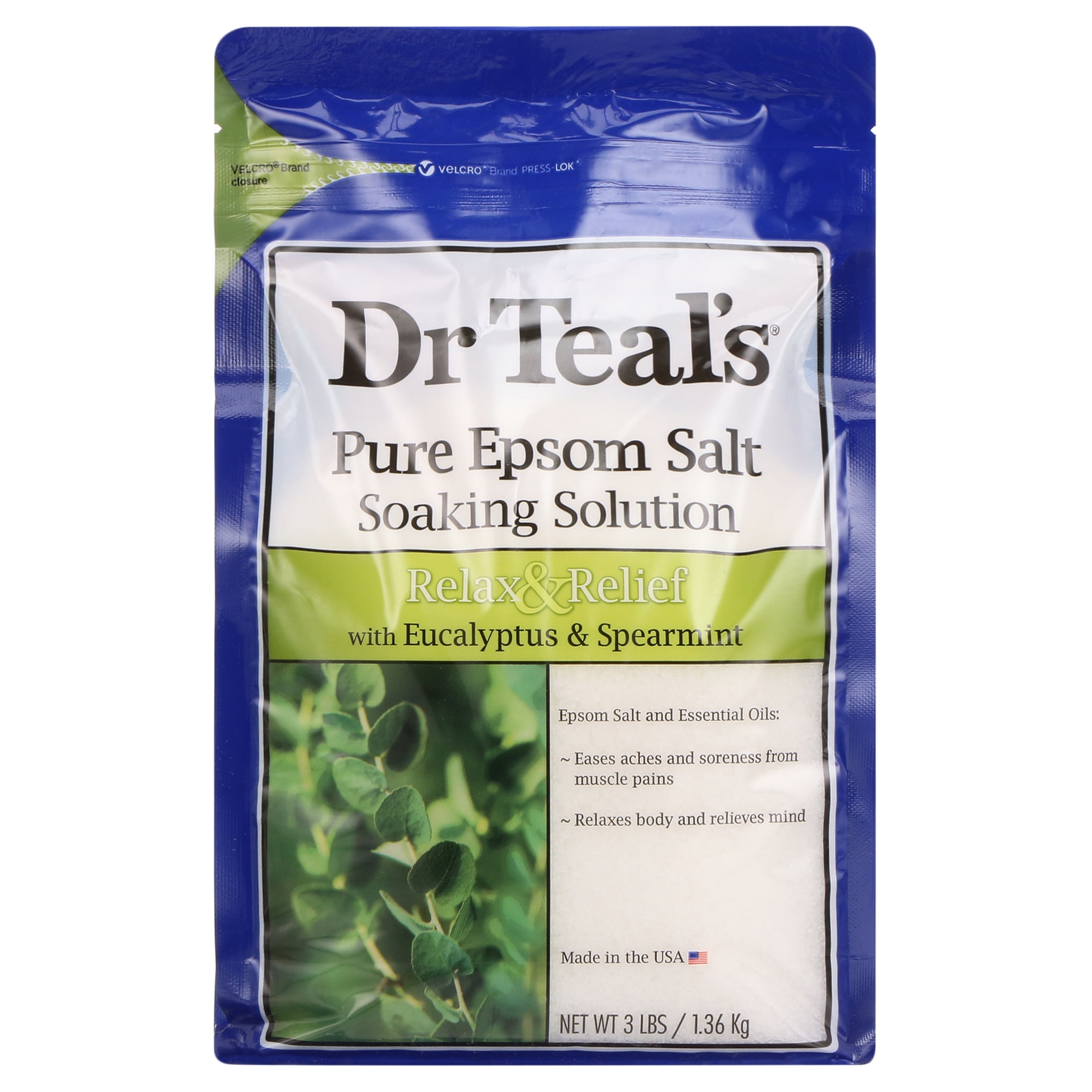 Dr Teal's Epsom Salt Soaking Solution with Eucalyptus Spearmint