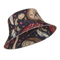 thumbnail image 2 of Easygdp Forest Wild Mushroom Double-Sided Reflective Fisherman Hat,Sun Visor,Casual Hat,Fluorescent Hat,Suitable For Outdoor And Night Walking,Unisex, 2 of 9