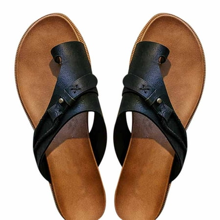 

Carina Sandals Women\ s Open Toe Slippers Flat Heel Flip Flops with EVA Sole Summer Beach Shoes New