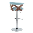 thumbnail image 6 of Gardenia Adjustable Bar Stools Set of 3, Chrome Bar Stools, Bar Chairs, Swivel Bar Stools Set of 3, Bar Height Stools, Bar Stools for Kitchen Counter (Teal), 6 of 6