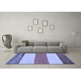 thumbnail image 3 of Ahgly Company Machine Washable Indoor Square Solid Blue Modern Area Rugs, 8' Square, 3 of 4