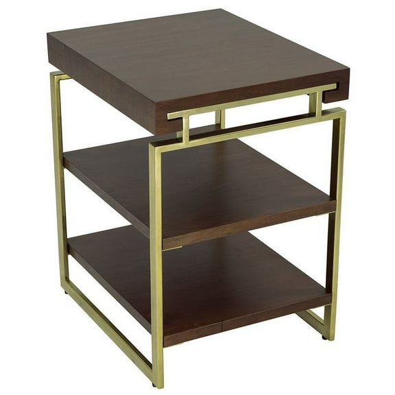 Duette Chairside Table Rich Nut Brown