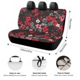HANSHB Monochrome Red Ditsy823 Back Bench Seat Cover with Elastic Band