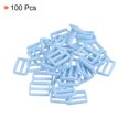 thumbnail image 3 of 5/8 Inch Tri-Glide Slide Buckles Webbing Strap Fastener, Light Blue, 100 Pack, 3 of 5