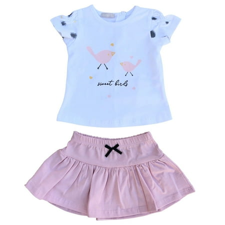 

Little Sparrow 2-Piece Tee & Skirt Set