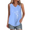 thumbnail image 1 of Tops de Lino para las Mujeres Pequeña Impresión Cuello Redondo Botón Arriba Manga Corta, Tops Cortos para las Mujeres, 1 of 4