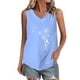 thumbnail image 1 of Tops de Lino para las Mujeres Pequeña Impresión Cuello Redondo Botón Arriba Manga Corta, Tops Cortos para las Mujeres, 1 of 4