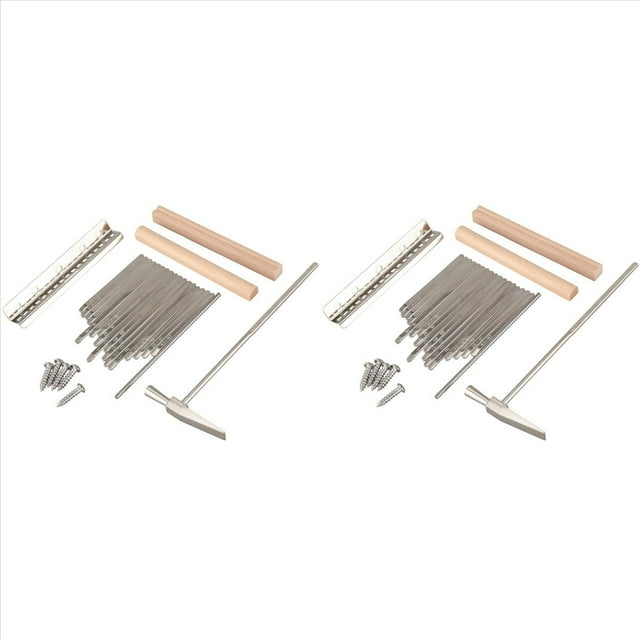 2X 17 Teclas Kalimba Thumb Finger Piano DIY Keys + Puente + Tuning Hammer Kit Accesorios para Piezas de Instrumentos Musicales