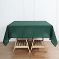 thumbnail image 6 of BalsaCircle 70" x 70" Square Polyester Tablecloth Hunter Green, 6 of 8