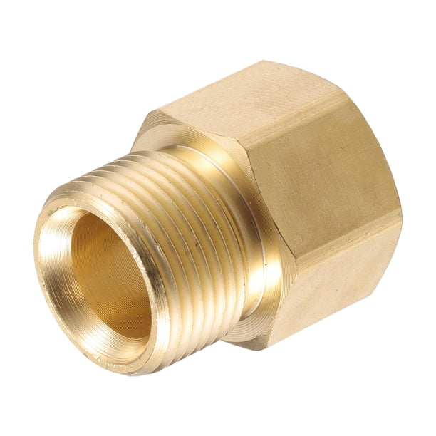 Conector de manguera de tornillo de latón adaptador macho y hembra M22x1.5 de Unique Bargains