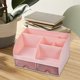 thumbnail image 4 of Organizador de escritorio con cajones multifunción para oficina, almacenamiento de brochas de maquillaje Rosa, 4 of 6