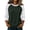 01#Dark Green, variant on Women's 3/4 Sleeve Raglan Shirts Casual Baseball Tops Basic Crew Neck Color Block Daily Wear Pullover L