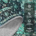 thumbnail image 4 of Vintage 2x6 Washable Runner Rug – Non-Slip Non-Shedding Foldable Distressed Traditional Carpet for Kitchen Bedroom Entryway Bathroom Green., 4 of 8