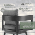 thumbnail image 4 of Menorca Outdoor Patio Swivel Counter Stool in Aluminum with Gray Cushions, 4 of 12