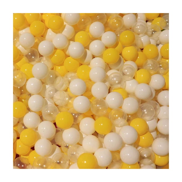Fairnull 100 Pcs Balles de Fosse à Balles Épaissies Écologiques Lisses Réutilisables Résistantes aux Morsures Capacité Manuelle Matériau PE Couleur Macaron Balles de Fosse Jouet pour Maternelle