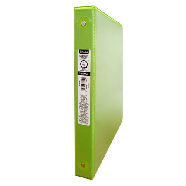 Carpeta de argollas Cardinal herraje O Economy Value 1 Clearvue, Verde Limón